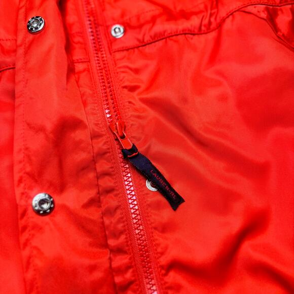 Lauren Ralph Lauren Hooded Rain Jacket Anorak Red Women’s Large VTG 90s Gorpcore - Picture 12 of 16